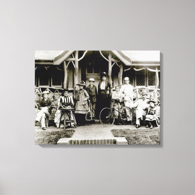 Impressão Em Tela Family Group, c.1900 (foto b/w) (Frente)