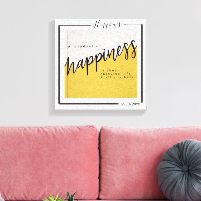 Impressão Em Tela Family Personalized Photo and Text Typography (Insitu(Sala de estar))