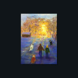 Impressão Em Tela Family Time<br><div class="desc">A family of Tri,  White and Sable rough collies walking through snow with their people.  CWB logo is on the woman's jacket. Family time was created for and donated to ColliesWithoutBorders by www.fostermoments.com. 

Every purchase helps a collie in need.  To learn more about our organization visit our website www.ColilesWithoutBorders.org</div>