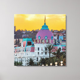 Impressão Em Tela Famoso hotel de luxo Hotel Negresco em Nice França