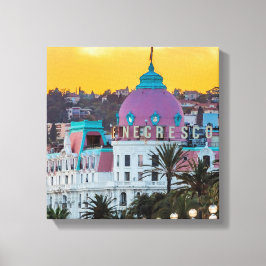 Impressão Em Tela Famoso hotel de luxo Hotel Negresco em Nice França