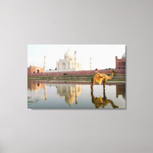 Impressão Em Tela Famoso templo Taj Mahal mundial local de sepultame