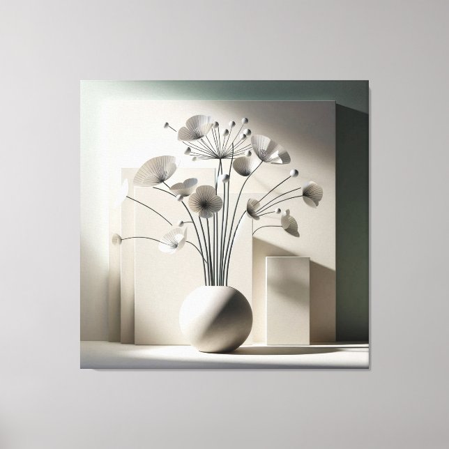 Impressão Em Tela Fan-Shaped Floral Structure (Frente)