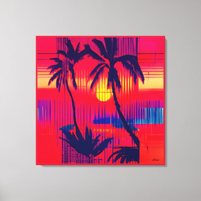 Impressão Em Tela Fantasía de Fuga Tropical (Frente)