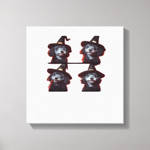 Impressão Em Tela Fantasia de Halloween de Poodle Engraçada � Photob