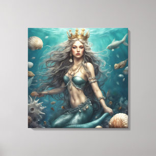 Impressão Em Tela Fantasia de Sereia