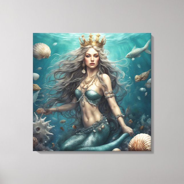 Impressão Em Tela Fantasia de Sereia (Frente)