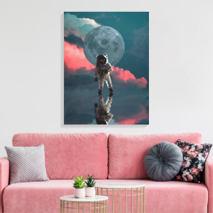 Impressão Em Tela Fantasia Fantástica Foto do Astronauta