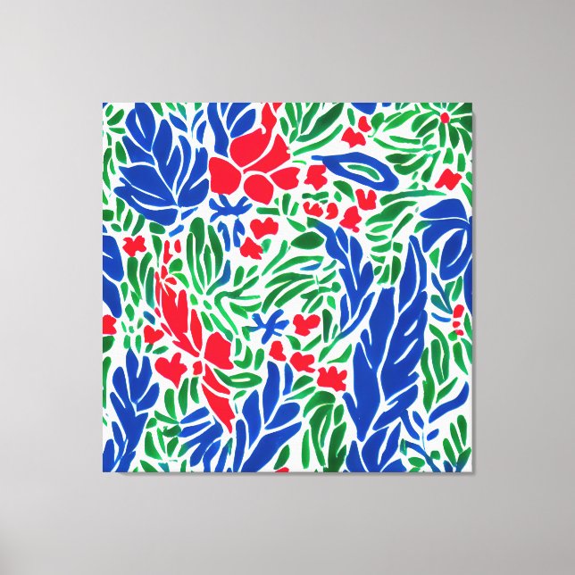 Impressão Em Tela Fantasia Floral: Jardim dos Sonhos de Matisse (Frente)