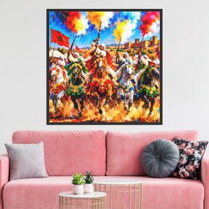 Impressão Em Tela Fantasia Marroquina Vibrante em Tela - Arte Modern