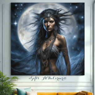 Impressão Em Tela Fantasia Princesa da Lua Elegante