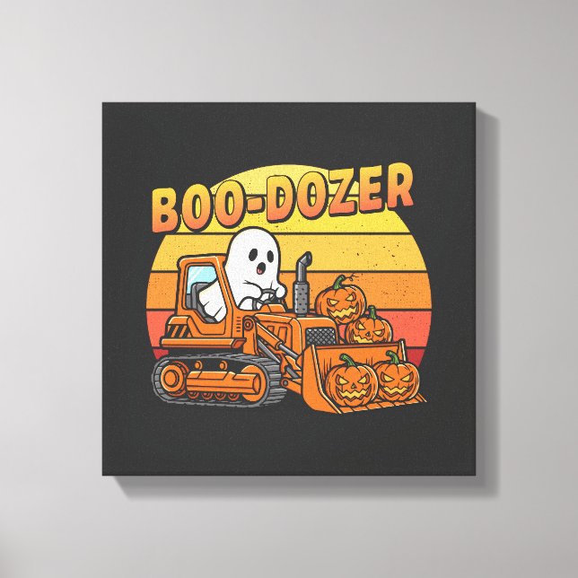 Impressão Em Tela Fantasma Boo Dozer Funny Halloween (Frente)