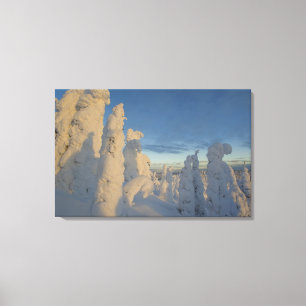 Impressão Em Tela Fantasmagorias de neve ao pôr do sol na Montanha W