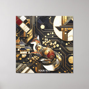 Impressão Em Tela Fantasy Abstrato Fox Art