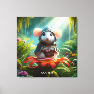 Impressão Em Tela Fantasy - Chapéu Flor do Mouse