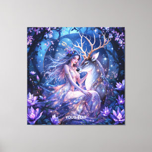 Impressão Em Tela Fantasy Cuja Garota de Veado