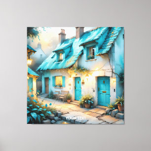 Impressão Em Tela Fantasy Cuja Velha Casa Azul