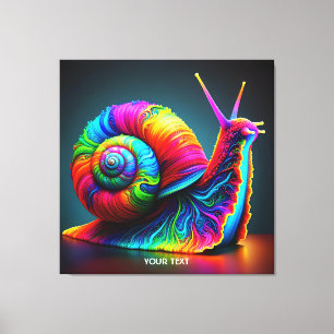 Impressão Em Tela Fantasy Cute Snail Muitas Cores