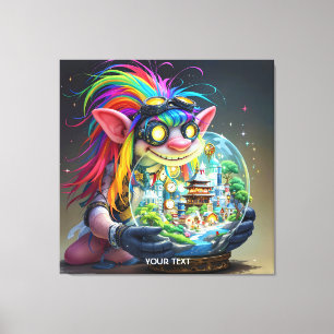 Impressão Em Tela Fantasy Cute Troll Fazer City