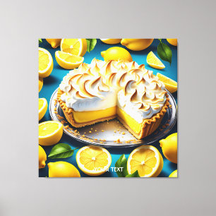 Impressão Em Tela Fantasy Cute Vivid Lemon Meringue Pie