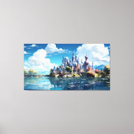 Impressão Em Tela Fantasy Seaside Kingdom