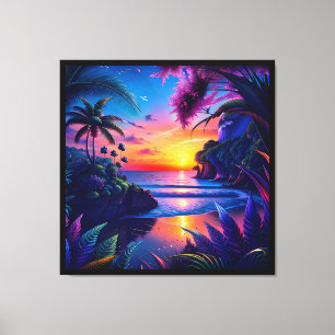 Impressão Em Tela Fantasy Tropical Beach Two