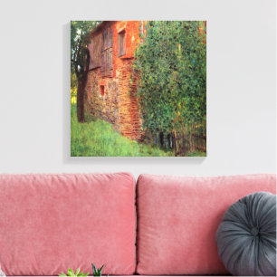 Impressão Em Tela Farmhouse em Kammer por Gustav Klimt, Vintage Art