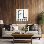 Impressão Em Tela Farmhouse Rustic State Zip Code Flórida<br><div class="desc">Este sinal rústico é uma maneira simples de mostrar seu amor por casa. O CEP pode ser personalizado com qualquer CEP no estado. Faz um presente de excelente. Criado pela imprensa simplesmente de farmácia.</div>