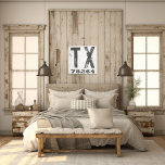 Impressão Em Tela Farmhouse Rustic State Zip Code Texas<br><div class="desc">Este sinal rústico é uma maneira simples de mostrar seu amor por casa. O CEP pode ser personalizado com qualquer CEP no estado. Faz um presente de excelente. Criado pela imprensa simplesmente de farmácia.</div>