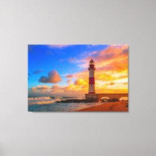 Impressão Em Tela Faróis Farol de Itapuã Brasil