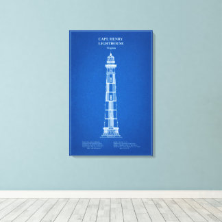 Impressão Em Tela Farol de Cape Henry - Virgínia – AD