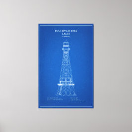 Impressão Em Tela Farol de Passagem do Sudoeste - Louisiana - AD