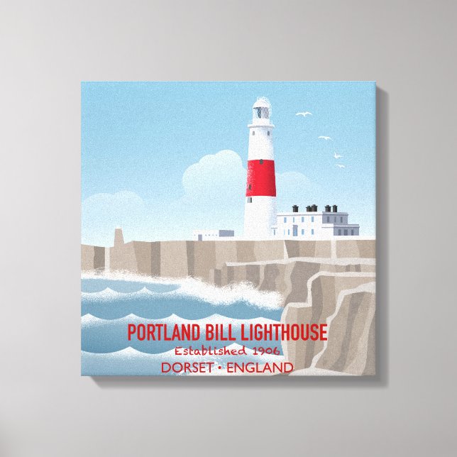 Impressão Em Tela Farol de Portland Bill (Frente)