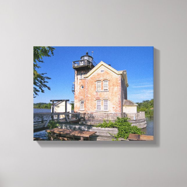 Impressão Em Tela Farol de Saugerties, Rio Hudson, Nova Iorque (Frente)