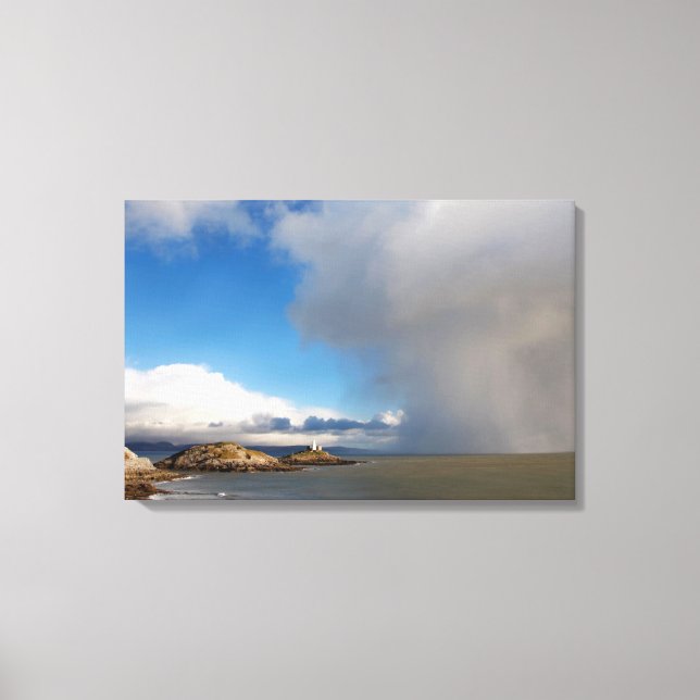 Impressão Em Tela Farol e tempestade próxima (Frente)