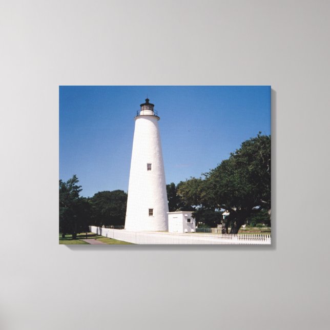 Impressão Em Tela Farol Ocracoke (Frente)