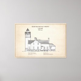 Impressão Em Tela Farol Old Mackinac Point - Michigan – SBD
