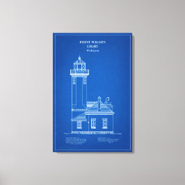 Impressão Em Tela Farol Point Wilson - Washington – AD