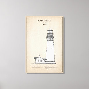 Impressão Em Tela Farol Yaquina Head - Oregon - SBD