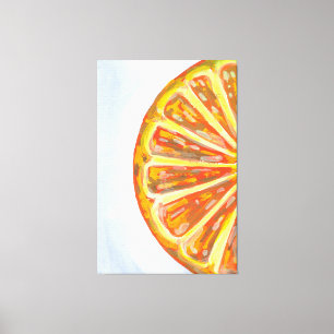 Impressão Em Tela Fatia de Fruta Laranja Juice