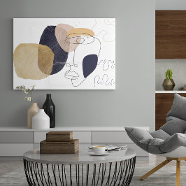 Impressão Em Tela Fator na linha com formas coloridas de arbstrato