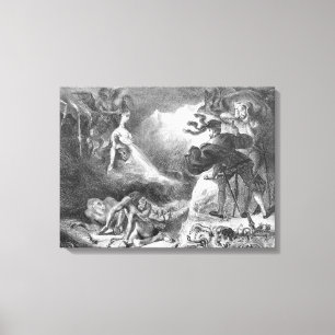 Impressão Em Tela Faust e Mephistopheles nas bruxas