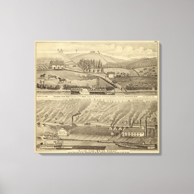 Impressão Em Tela Fazenda de visualização agradável (Frente)