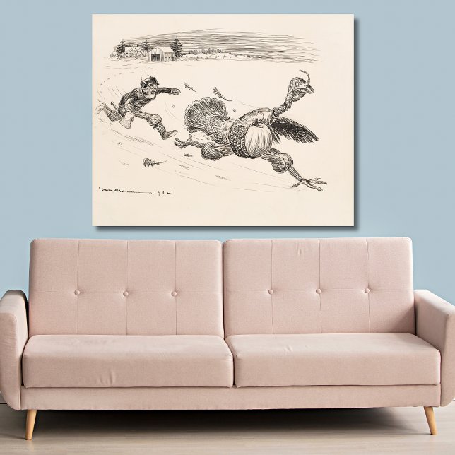 Impressão Em Tela Fazendeiro Perseguindo Peru - William Walker (Criador carregado)