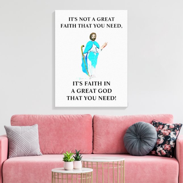 IMPRESSÃO EM TELA FÉ EM UM GRANDE DEUS (Insitu(Sala de estar))