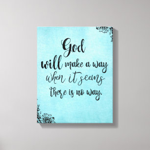 Impressão Em Tela Fé Inspiradora Citação que Deus fará um caminho