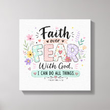 Fé sobre o Medo Filipenses 4:13 Tela
