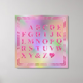 Impressão Em Tela Febre Floral Floral Cor-de-Rosa Elegante Divertida