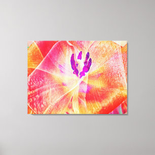 Impressão Em Tela Feche o Abstrato de Tulipas Vermelhas