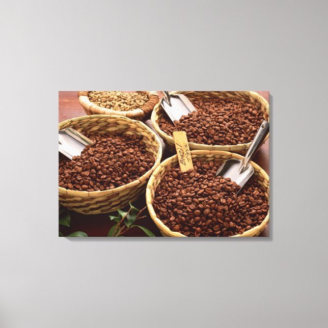 Impressão Em Tela Feijões de café (Frente)